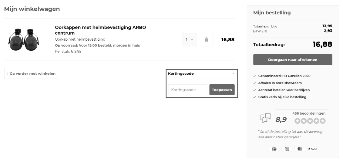 Hoe gebruik ik een ARBOwinkel kortingscode?