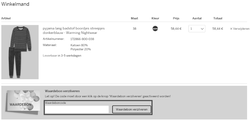 Hoe gebruik ik een Schiesser kortingscode?