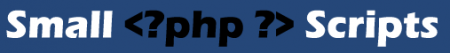 Small php Scripts Kortingscode
