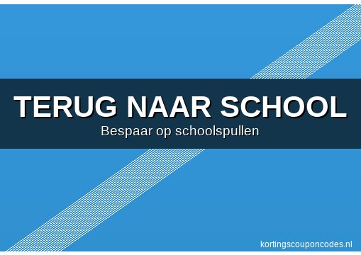 Terug naar school Kortingscode